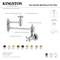 Kingston Brass KS310AXAC Restoration Wall Mount Pot Filler Kitchen Faucet, Copper KS310AXAC - alternate 2